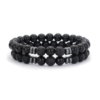 2pcs 8mm Malachite Men’s Bracelets.