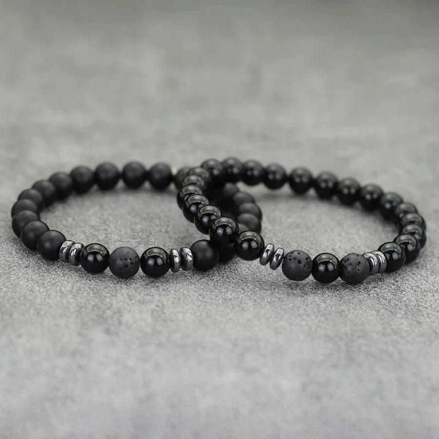 2pcs 8mm Malachite Men’s Bracelets.